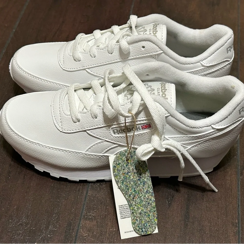 Reebok Renaissance White and Steel Sneakers Size 7.5 - Picture 5 of 10